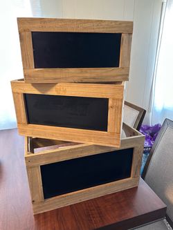 Wooden boxes $35 for all 3