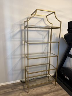 Glass/Gold Bookshelf