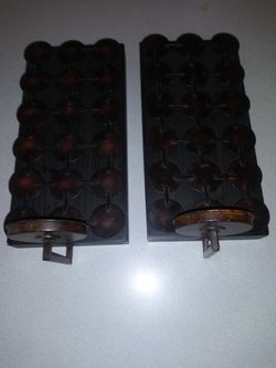 TWO METAL DECORATIVE WALL CANDLE HOLDERS