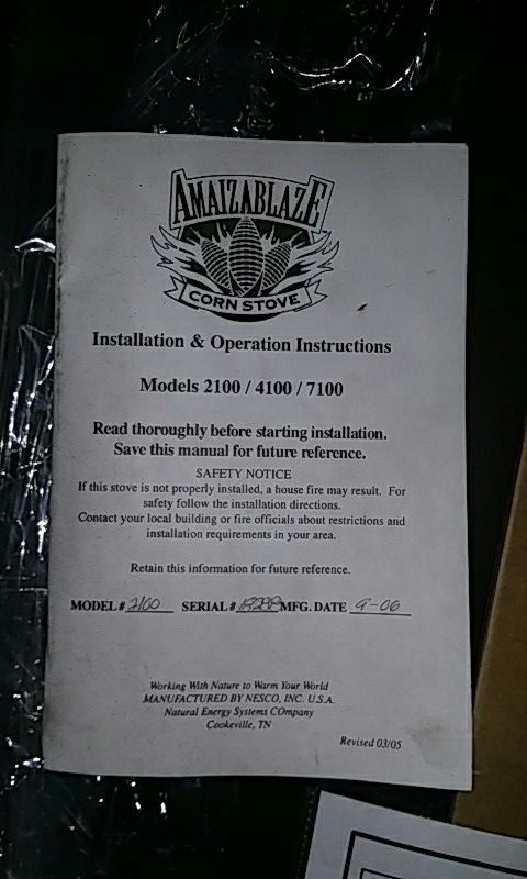 Amaizablaze Corn Stove - Model 2100 for Sale in Warren, OH - OfferUp
