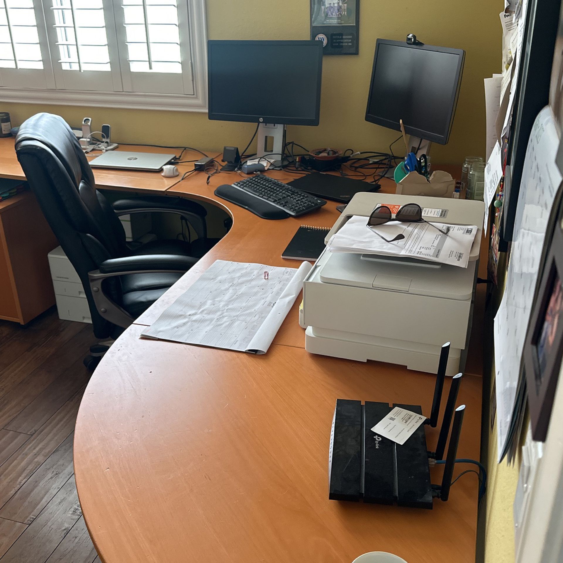 Large Corner L Shaped Office Desk