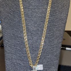 Chino Link Chain With J Pendant Combo Deal