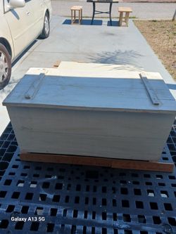 Hand made wooden trunk