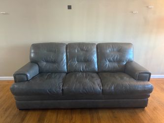 Gray Polyester 3-Seat Sofa Living Spaces