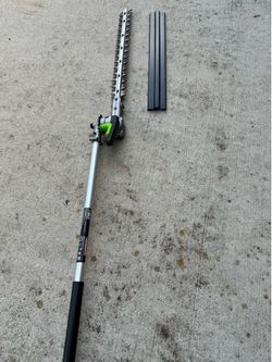 Used EGO hedge trimmer attachment