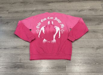 2pac “Only God Can Judge Me” Pink Tye Dye Fade Sweatshirt Women’s Size Small