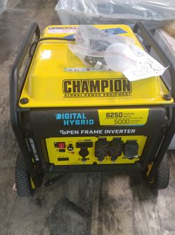 Champion generator 5000 running 6250 starting