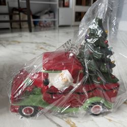 Christmas Light up Ceramic Tabletop Tree And Truck 