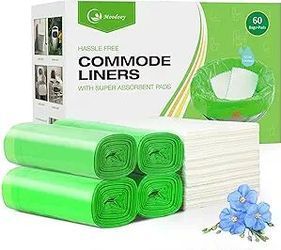 Moodooy Commode Liners with Absorbent Pads