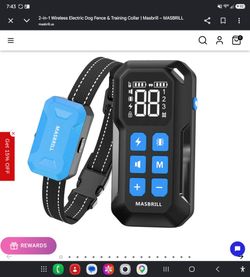 Masbrill
Wireless Dog Electric Fence for Dogs Wireless Fence for Dogs Portable 2 in 1 Electric Dog - Blue