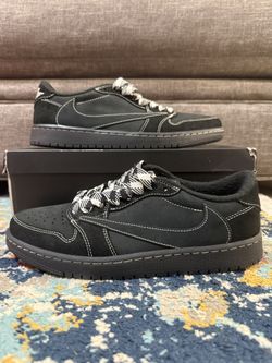 Size 9 - Travis Scott x Air Jordan 1 Retro Low OG SP “Black Phantom” 