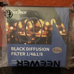 New Neewer Black Diffusion Filter 1/4 & 1/8 62 mm