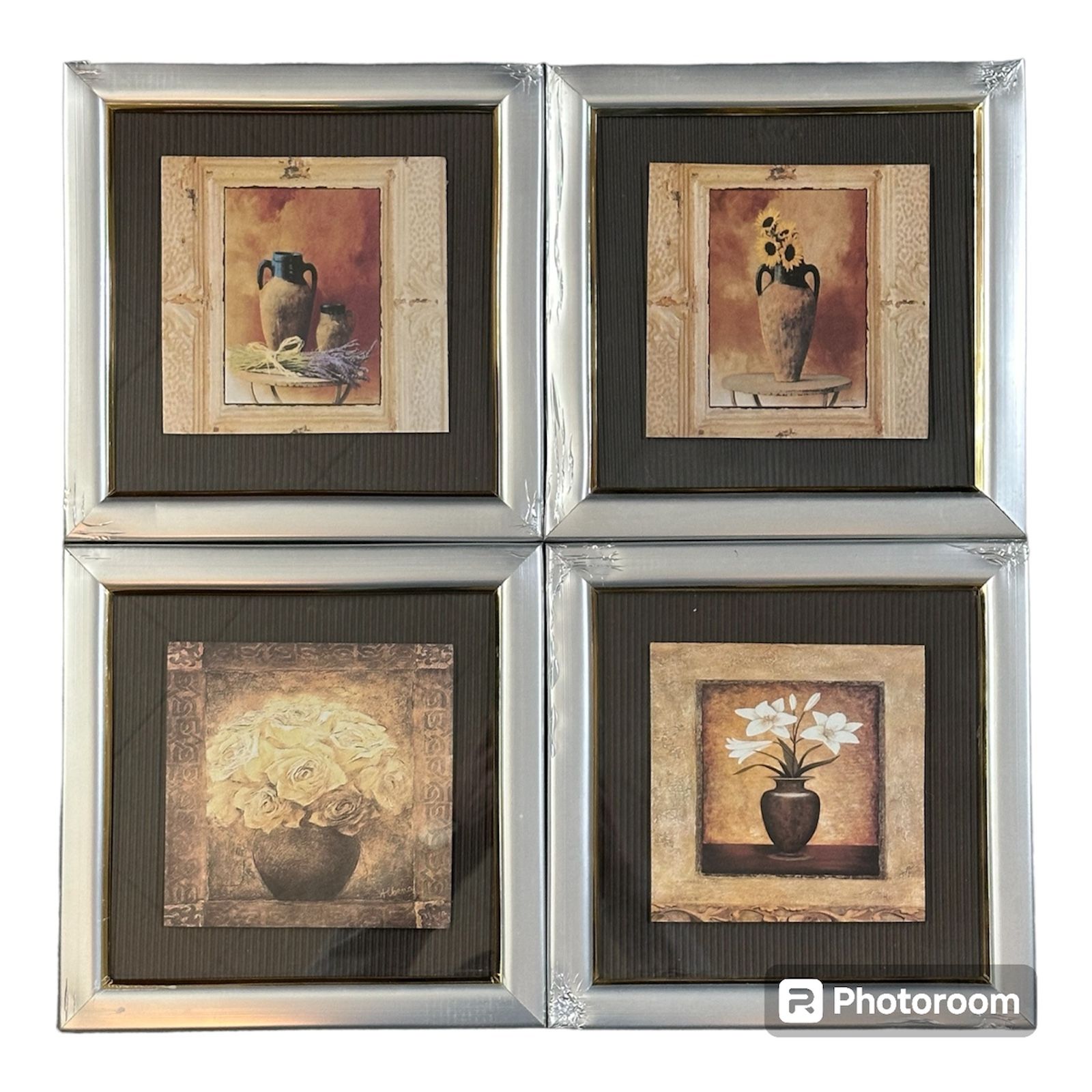 4 Piece Flower Picture Set
