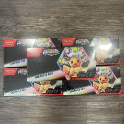 Pokemom Prismatic Evolutions Surprise Box