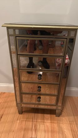 Mirrored 5-Drawer jewelery