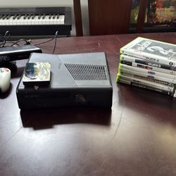 Xbox 360 With Controllers And Games
