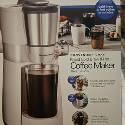Hamilton Beach® Convenient Craft Rapid Cold Brew and Hot Coffee Maker 16 oz. Capacity 42500