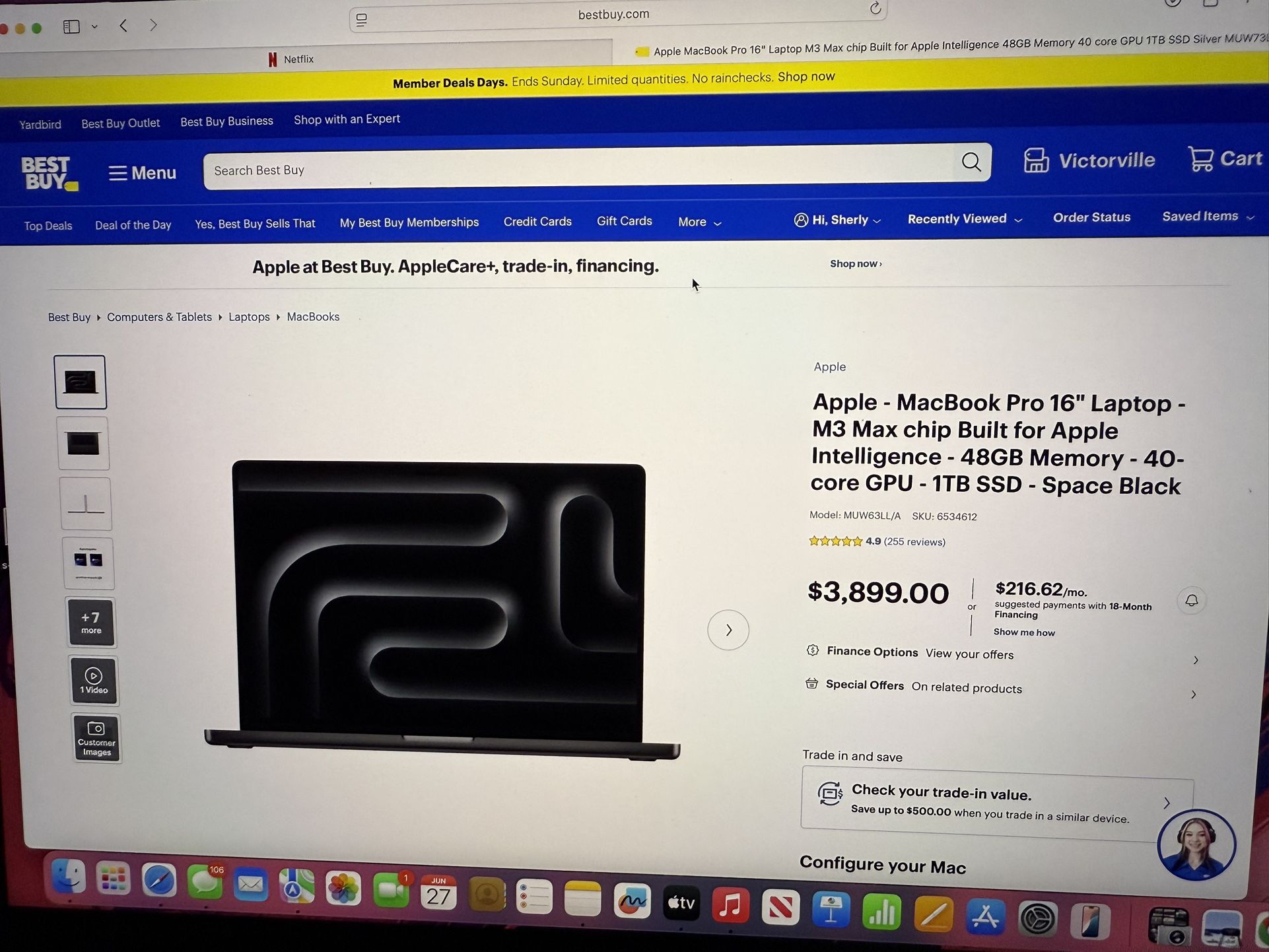 16” MacBook Pro M3 Max 1tb 48gb Ram Used A Month