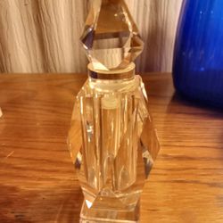 Marlin Miglin Tall Faceted Perfume Bottle 7" T x 3" Diameter