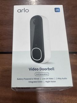 BRAND NEW SEALED 2026 Arlo Video Doorbell 2K 2nd Generation Battery Operated Wired NEW