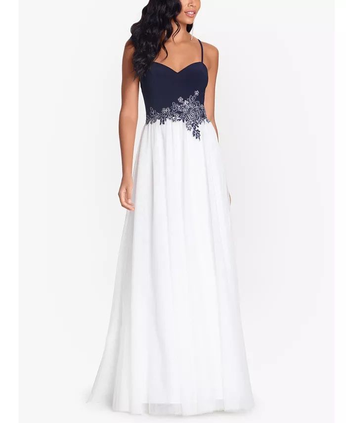 Embellished Appliqué Gown 