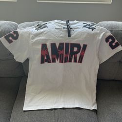 WHITE AMIRI DESIGNER T-SHIRT