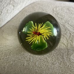 vintage art glass paperweight