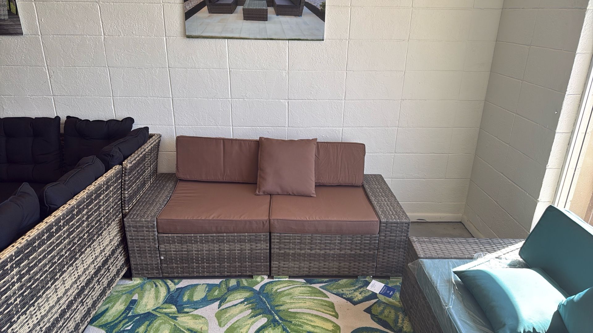Brand New Wicker Loveseat