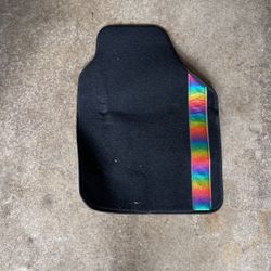 Cute Rainbow Colored Floor Mats