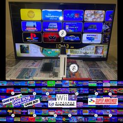 Nintendo Wii In White w/ 1 TB HD (Only) & 7000+ Wii, Gamecube, SNES, NES, GBA, Gameboy Color, N64, Sega, PS1, Arcade & More!!!