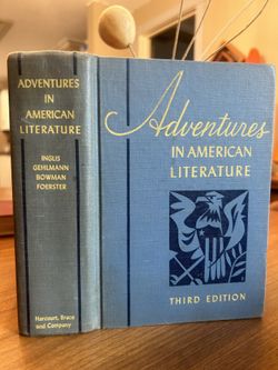 “ Adventures In American Literature-3Rd Edition” - Antique Book