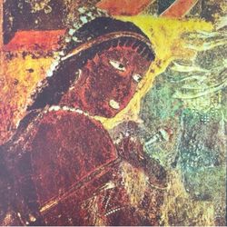 Bath Maid Original Antique Vintage Fine Art INDIA Print Poster Ajanta Caves Wall Painting 1950’s Italy Printed Ephemera HILLCREST