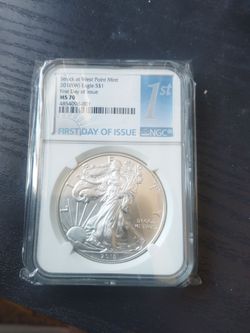 Graded silver coin