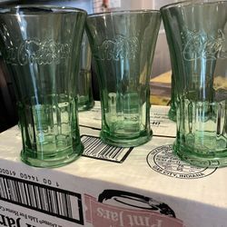 Coke Glasses 16oz Made By Libby 7 Pcs