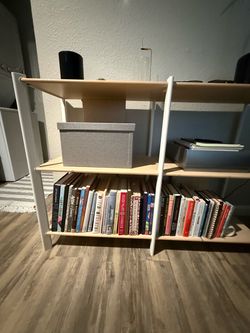 White + oak bookshelf