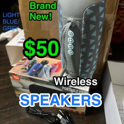 🔊 NEW Portable Wireless Bluetooth Speaker (Light blue/Grey) 🔥