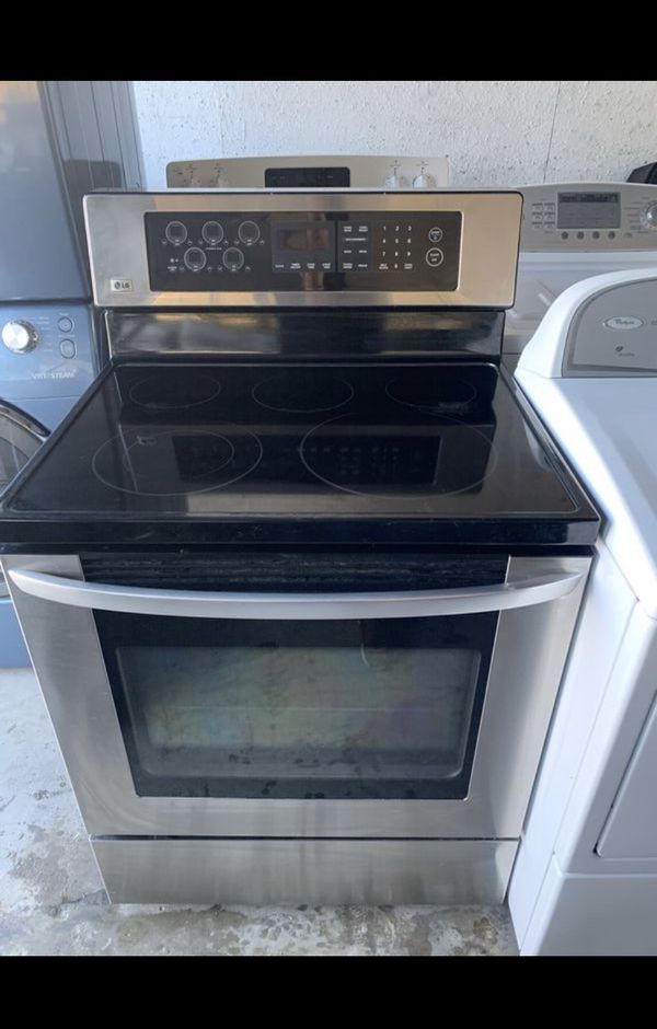 Lg stainless steel glass top stove / range / delivery available for