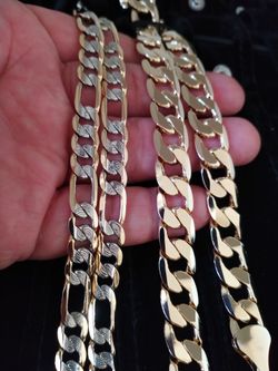 Gold Deep Plated Necklace Chain Bracelets Jewelry