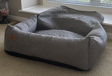 Bundle Of Dog Supplies: Washable Pet Car Bed, Harness, Collapsible Dog food Container and Finger Toothbrush