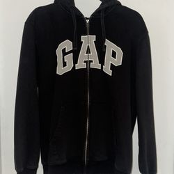 Gap Black Zip Up Hoodie 