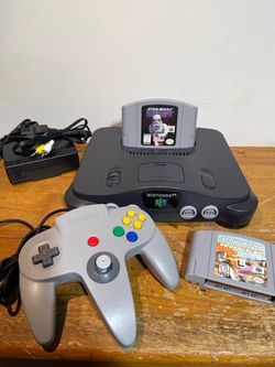 Nintendo 64 N64 Console Bundle w/ OEM Controller & Cables Works Perfectly