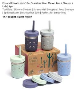 Elk and Friends Kids Stainless Steel Tumblers 4-Pack