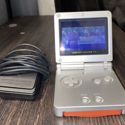 Nintendo Game Boy Advance SP Handheld System - Silver Tested Authentic Good