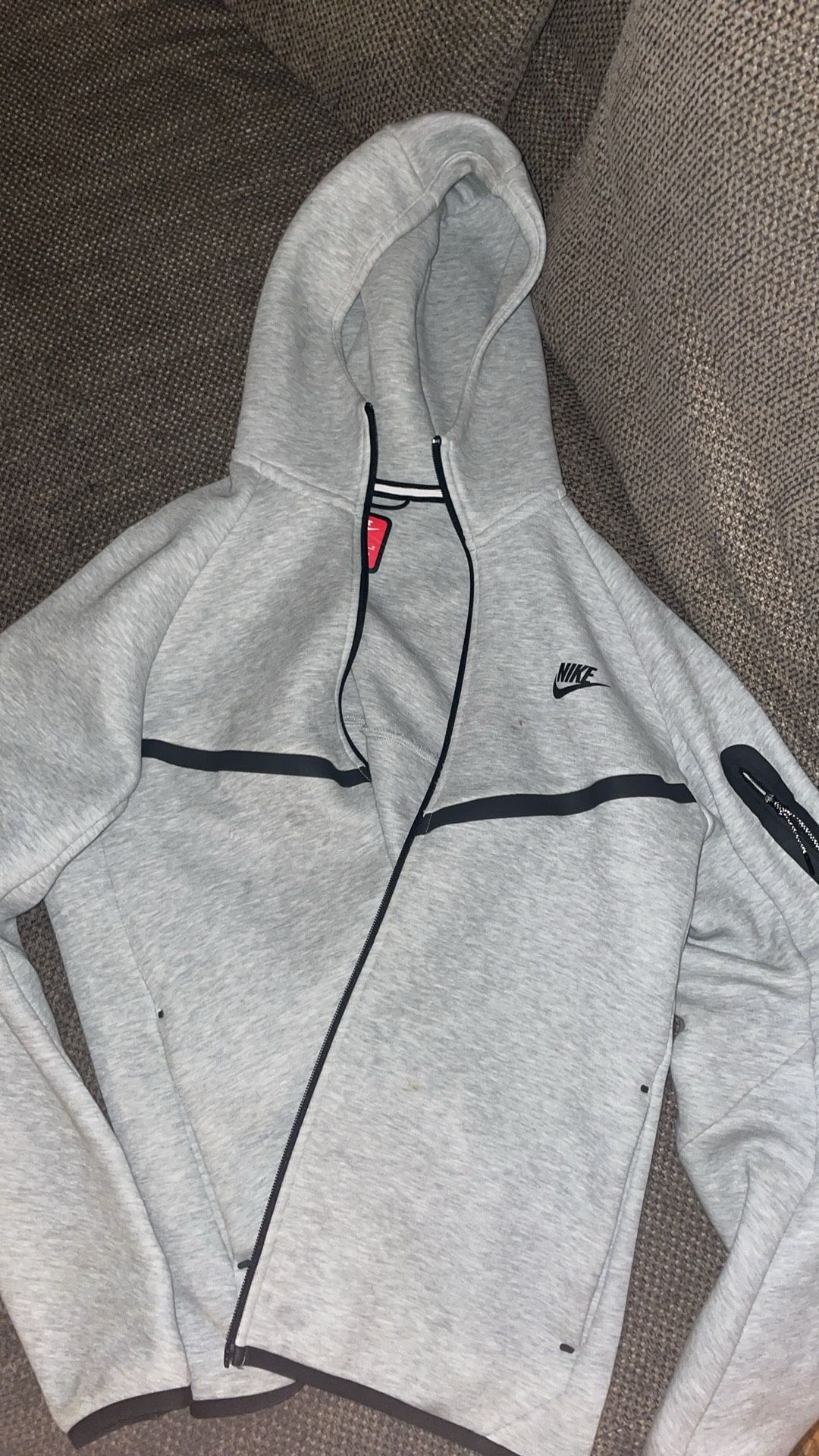 Nike Tech Hoodie Grey Zip Up