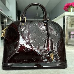 Authentic Louis Vuitton Vernis Alma PM Handbag 