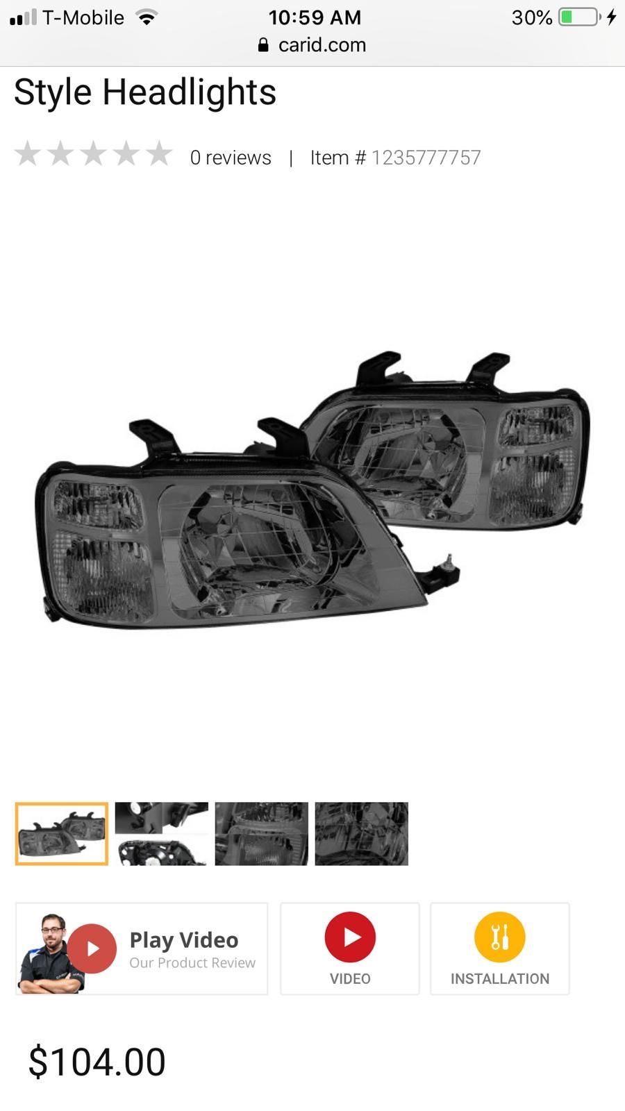 New headlights for Honda CR-V 97-01