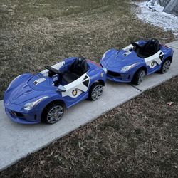 Pair of Kid Police Cars 12v