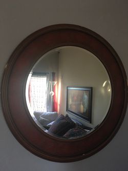Larger brown mirror