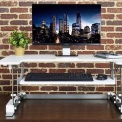 SwissTek 2-tier Adjustable standing desktop converter