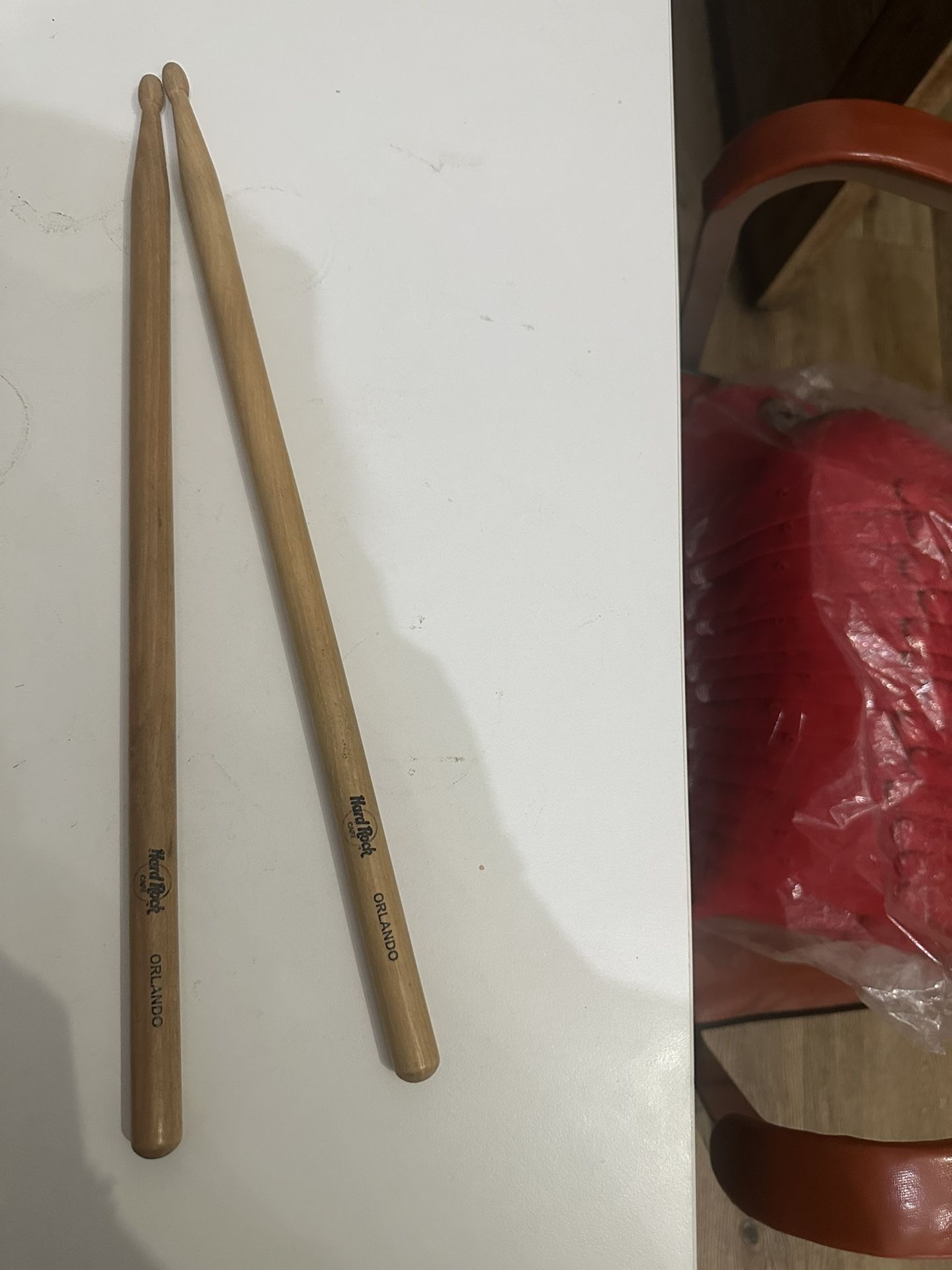 HARD ROCK DRUM STICKS - Like New $8 For Pair